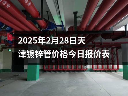 2025年2月28日天津鍍鋅（xīn）管價格今（jīn）日報價表