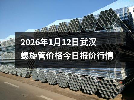 2026年1月12日武漢螺旋管（guǎn）價格今日報價行情